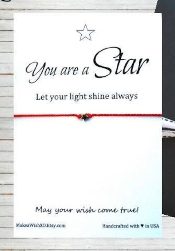 Sie Sind Ein Stern Armband, Geschenk Für Freund Idee Freundschaft Wünschen Armband Sterling Silber Machen Einen Wunsch Charme Auf Seide von MakeaWishXO