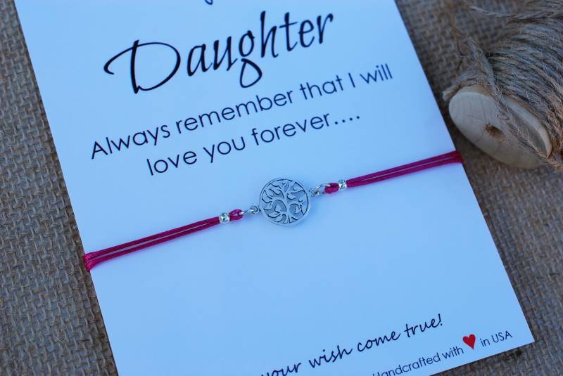 Tochter Armband Geschenk Für Sterling Silber Baum Des Lebens Charme Wunsch Weihnachtsgeschenk Fernbeziehung von MakeaWishXO