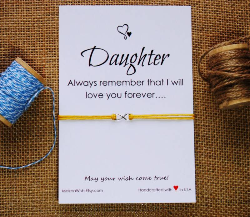 Tochter Geburtstagsgeschenk Für Freundschaft Armband Sterling Silber Infinity Wunsch Geschenke Frauen von MakeaWishXO