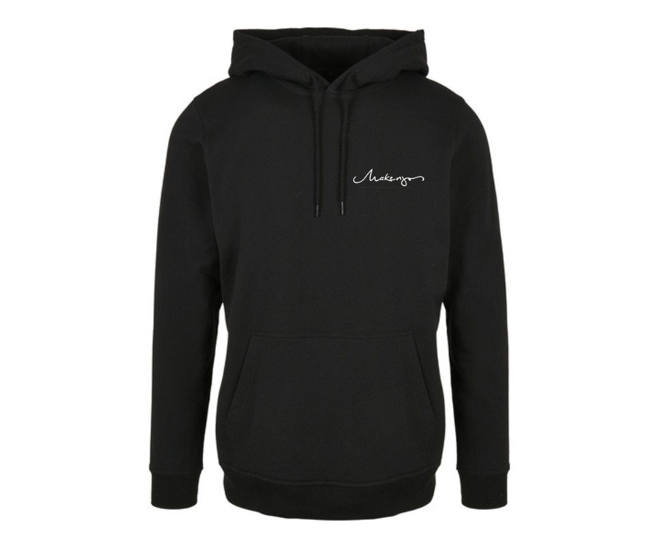Makenjo Kapuzenpullover Hoodie mit Kapuze Schwarz Print Pullover Pulli von Makenjo