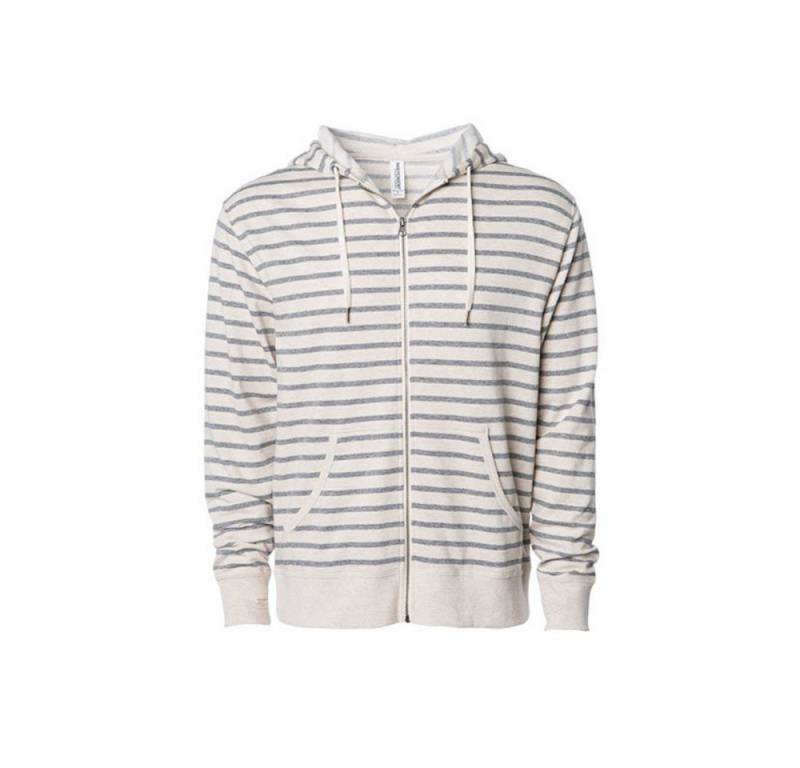 Makenjo Kapuzensweatjacke Hoodie mit kaputze Zip Herren Damen Gestreift von Makenjo