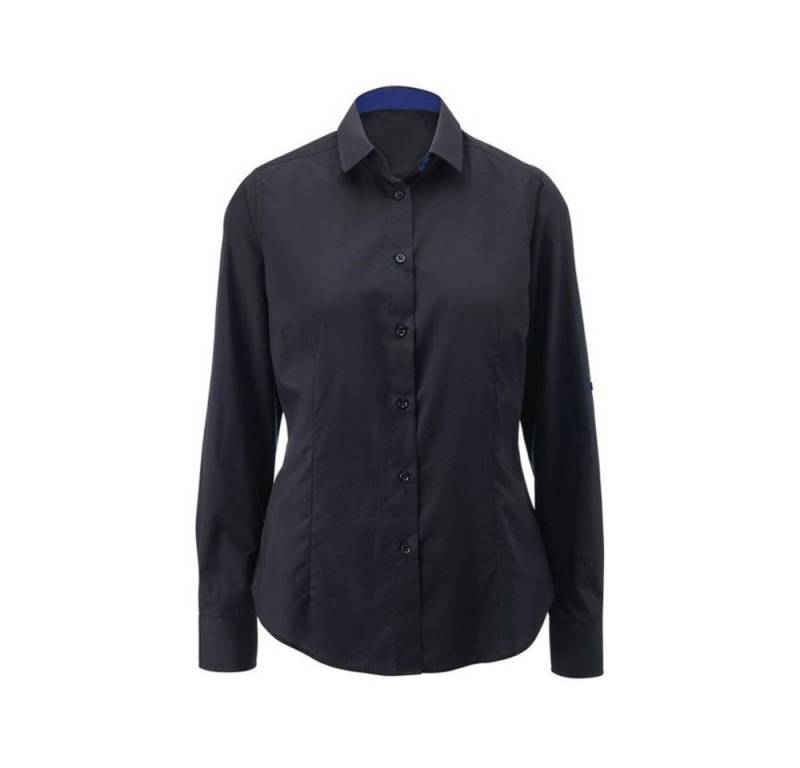 Makenjo Langarmhemd Damen Schwarz Hemd Businesshemd Freizeithemd Gastro von Makenjo
