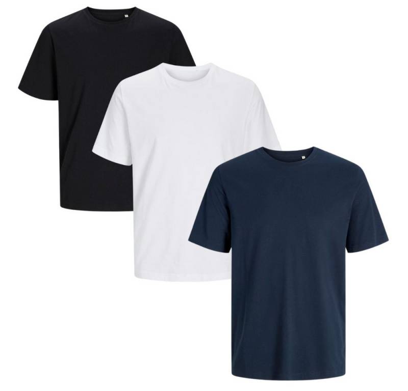 Makenjo T-Shirt 3er Pack Baumwolle Kurzarm Mix Rundhals Premium von Makenjo
