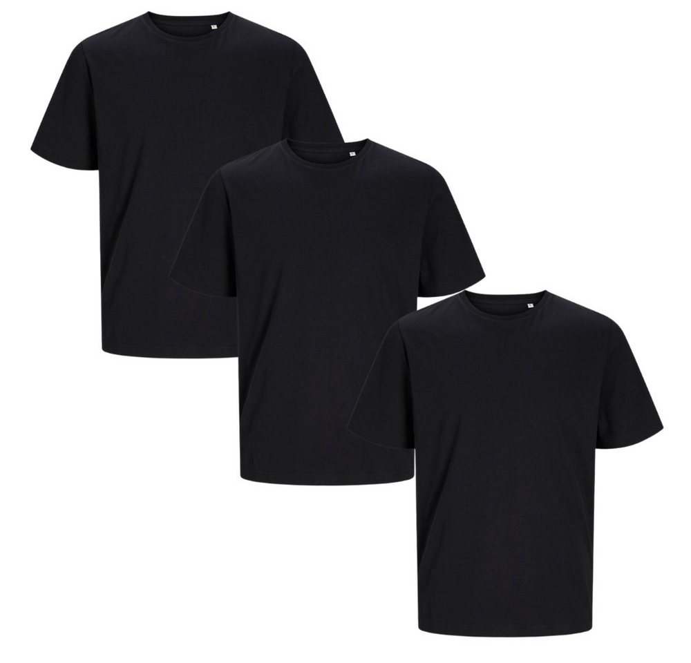 Makenjo T-Shirt 3er Pack Baumwolle Kurzarm Mix Rundhals Premium von Makenjo