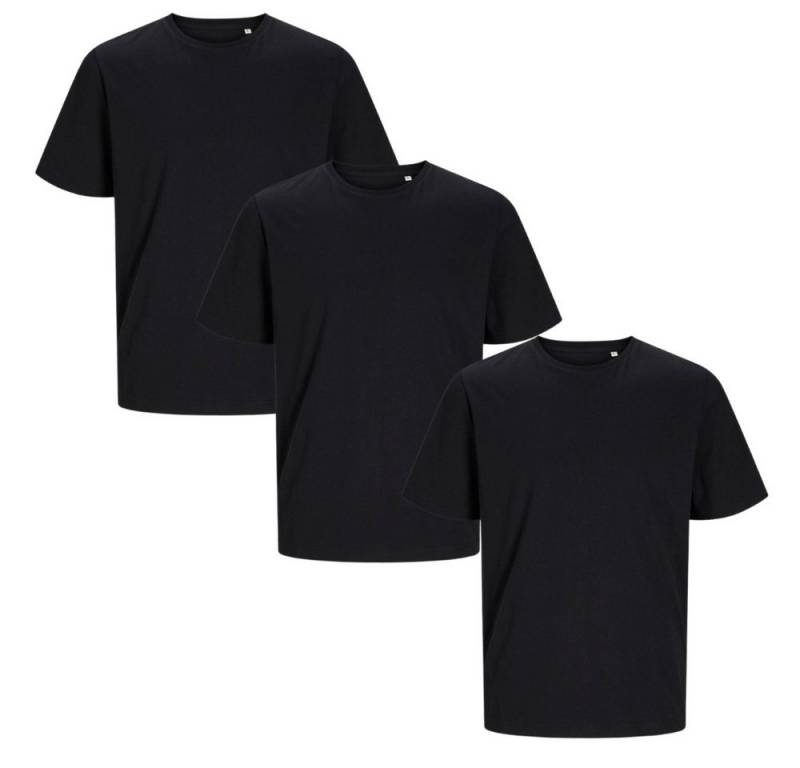 Makenjo T-Shirt 3er Pack Baumwolle Kurzarm Mix Rundhals Premium von Makenjo