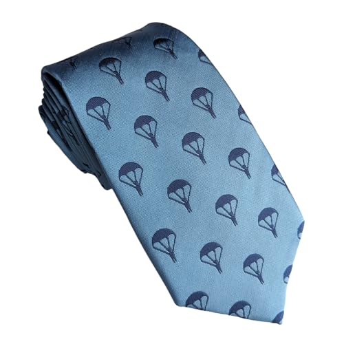 Militärische Krawatte – Paramiltary – Streitkräfte – Polizei-Krawatte – Infanterie-Geschenk für Männer, Hellblauer Fallschirm, Standard von Maker V