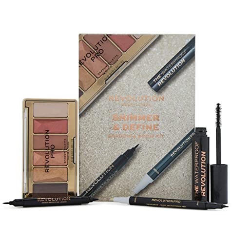 Generic Makeup Revolution Shimmer & Define Lidschatten & Augenbrauen Set - Mascara, Eyeliner, Augenpalette, Augenbrauenstift Generic Makeup Revolution Shimmer & Define Lidschatten & Augenbrauen Set - Mascara, Eyeliner, Augenpalette, Augenbrauenstift von Makeup Revolution