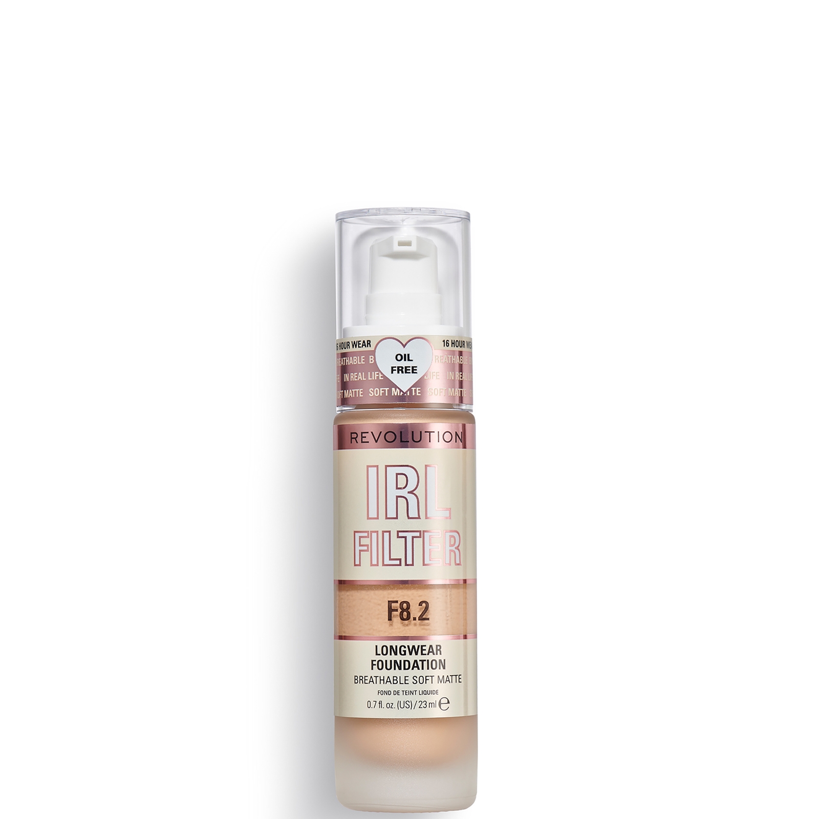 Makeup Revolution IRL Filter Foundation mit langer Haltbarkeit 23 ml (Verschiedene Farbtöne) - F8.2 von Makeup Revolution