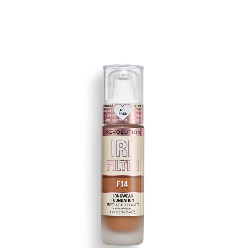 Makeup Revolution IRL Filter Foundation mit langer Haltbarkeit 23 ml (Verschiedene Farbtöne) - F14 von Makeup Revolution