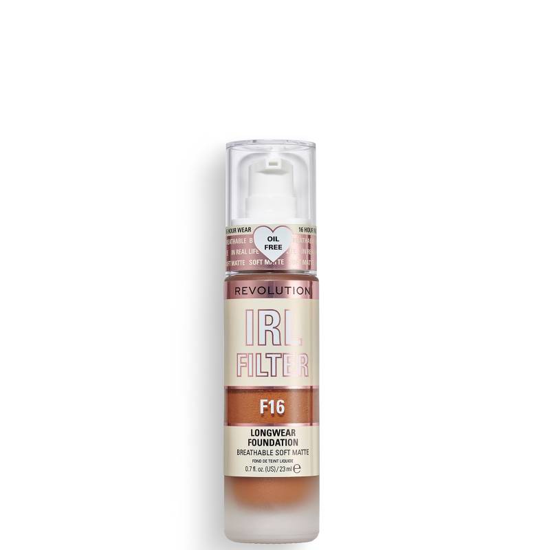 Makeup Revolution IRL Filter Foundation mit langer Haltbarkeit 23 ml (Verschiedene Farbtöne) - F16 von Makeup Revolution