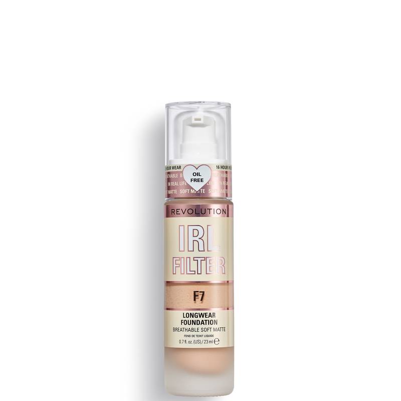 Makeup Revolution IRL Filter Foundation mit langer Haltbarkeit 23 ml (Verschiedene Farbtöne) - F7 von Makeup Revolution