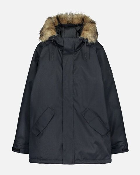 Makia Winterjacke Raglan black - aus recyceltem Polyester von Makia