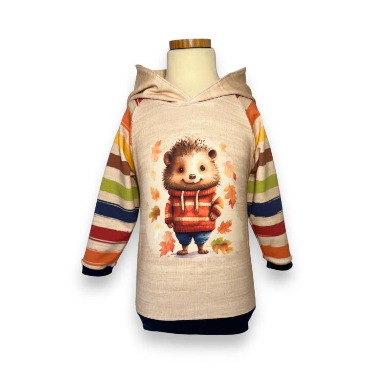Hoodie Igel Im Herbst in Verschiedenen Größen // Kapuzenpullover Für Kinder Sweatshirt Größe 86 - 134 von MakindaDE