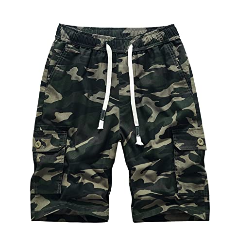 MakingDa Cargo Shorts Herren Baumwolle Kordelzug Taschen Elasticated Waist Vintage Einfarbig Sommer Cargohose Kurz Herren Slim Fit Einfarbig Stretch Schmale Passform Sport Cargoshorts Camouflage M MakingDa Cargo Shorts Herren Baumwolle Kordelzug Taschen Elasticated Waist Vintage Einfarbig Sommer Cargohose Kurz Herren Slim Fit Einfarbig Stretch Schmale Passform Sport Cargoshorts Camouflage M von MakingDa