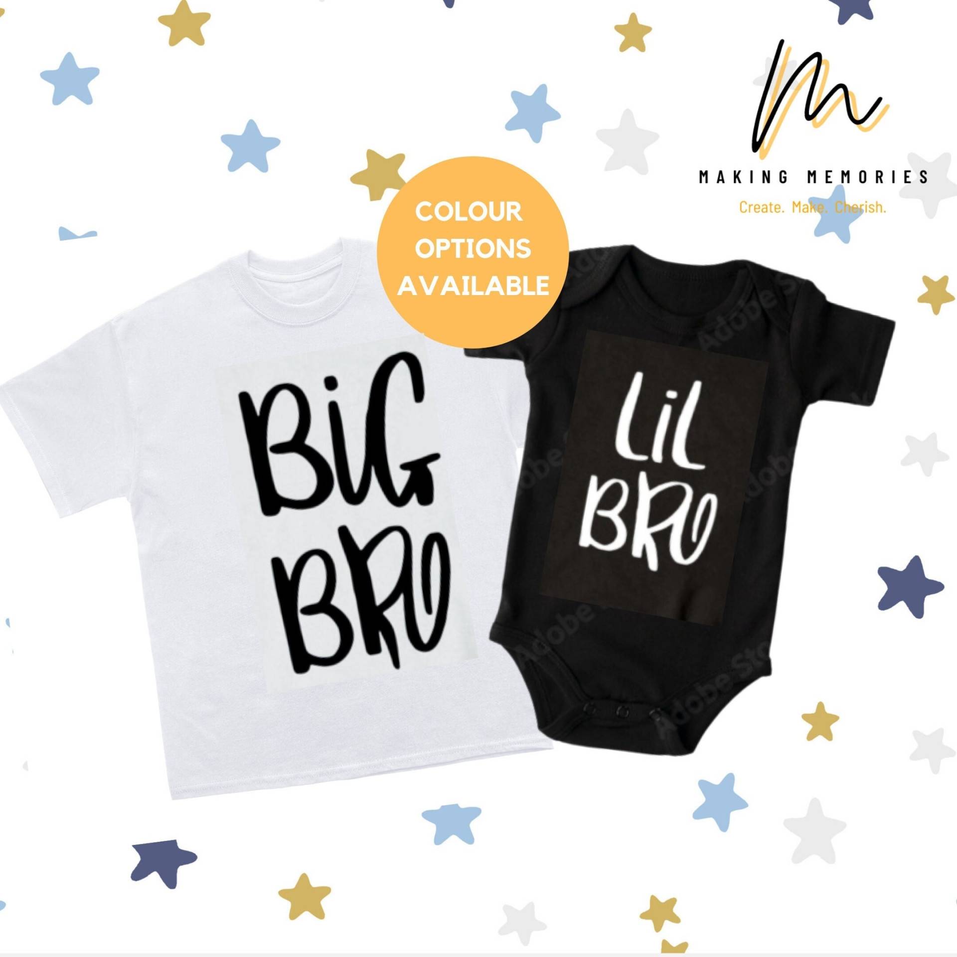 Big Brother Little Passender Tshirt Baby Grow Set.big Bro von MakingMemoriesFash