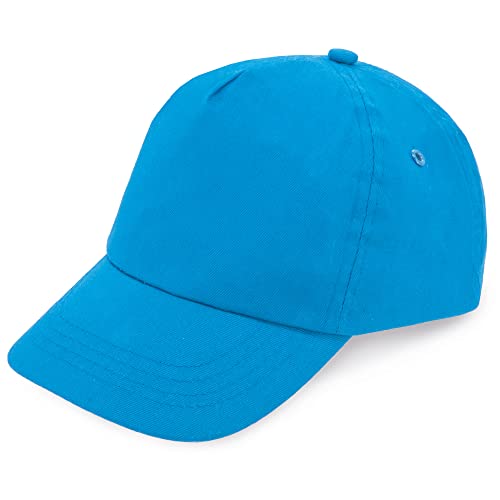 Baseballcap für Jungen und Mädchen, 5 Panels in leuchtenden Farben, 100% Baumwolle. Verstellbare Mütze, für Jungen, Mädchen und Jungen von 4 bis 13 Jahren von Makio