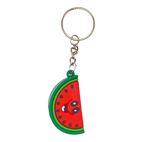 Fruchtförmiger Schlüsselanhänger und Metallring. Perfekt zum Tragen der Schlüssel oder zum Aufhängen am Rucksack, Federmäppchen oder Portemonnaie. Wassermelone. von Makio