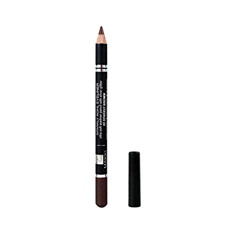 Makki Glitzernder Braun Eyeliner Ultra sanfter Eyelinert mit Silber-Glitter 02 von Makki