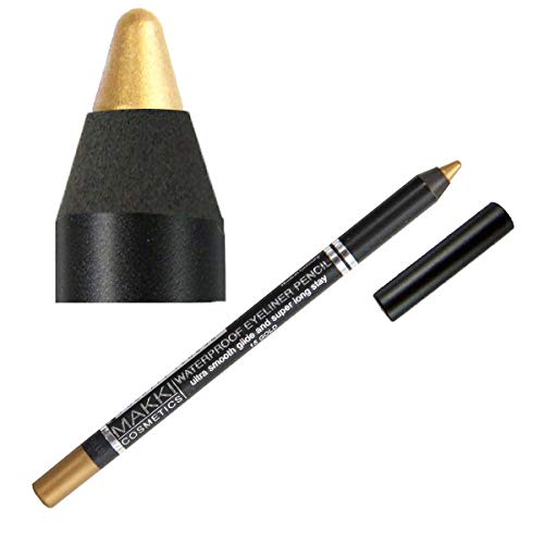 Makki Wasserfester Eyeliner Ultra leicht gleitender langem Halt 15 Gold Golden von Makki