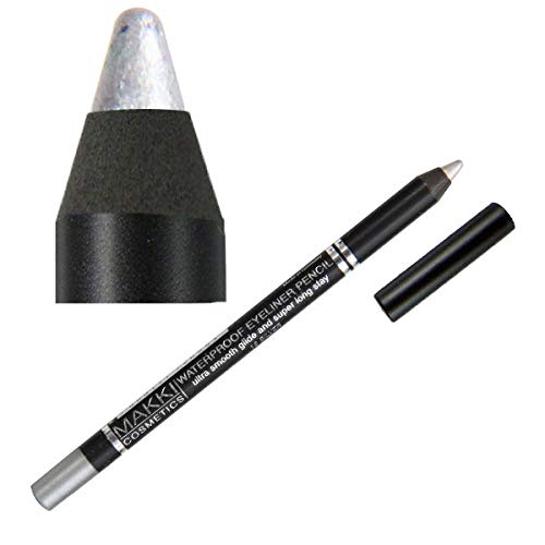 Makki Wasserfester Eyeliner Ultra leicht gleitender langem Halt 16 silber silver von Makki