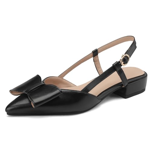 Makmeoyw Pointed Toe Wide Welt Ballet Flachs für Frauen Bow Silp On Slingback Flachs Adjustable Elegant Hochzeit Prom Ballerina Pumps Size 2 Makmeoyw Pointed Toe Wide Welt Ballet Flachs für Frauen Bow Silp On Slingback Flachs Adjustable Elegant Hochzeit Prom Ballerina Pumps Size 2 von Makmeoyw
