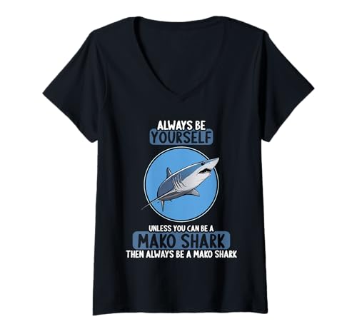 Damen Makohaie Makohai T-Shirt mit V-Ausschnitt Damen Makohaie Makohai T-Shirt mit V-Ausschnitt von Makohaie Makohai Tier Shop