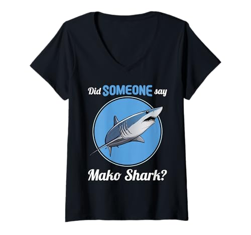 Damen Makohaie Makohai T-Shirt mit V-Ausschnitt Damen Makohaie Makohai T-Shirt mit V-Ausschnitt von Makohaie Makohai Tier Shop