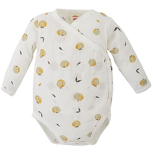 Makoma Baby Body Junge Musselin - Unisex Wickelbody Langarm - Baby Body Mädchen - Baby Erstausstattung Neugeborene - 100% Baumwolle - Baby Geschenk (56, Apfel) von Makoma