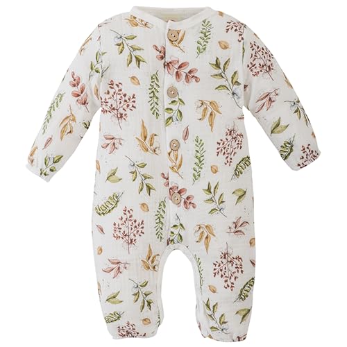 Makoma Baby Musselin Strampler - Neugeborene Jungen & Mädchen - Babykleidung Leinen 100% Baumwolle (74, Sommer) von Makoma