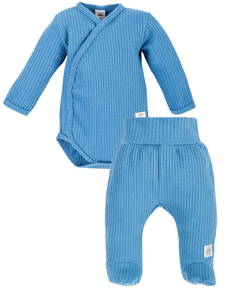 Makoma Body & Hose Baby Kleidungsset Wickelbody & Hose mit Fuß Waffelpique (Set, 2-tlg) 100% Baumwolle von Makoma