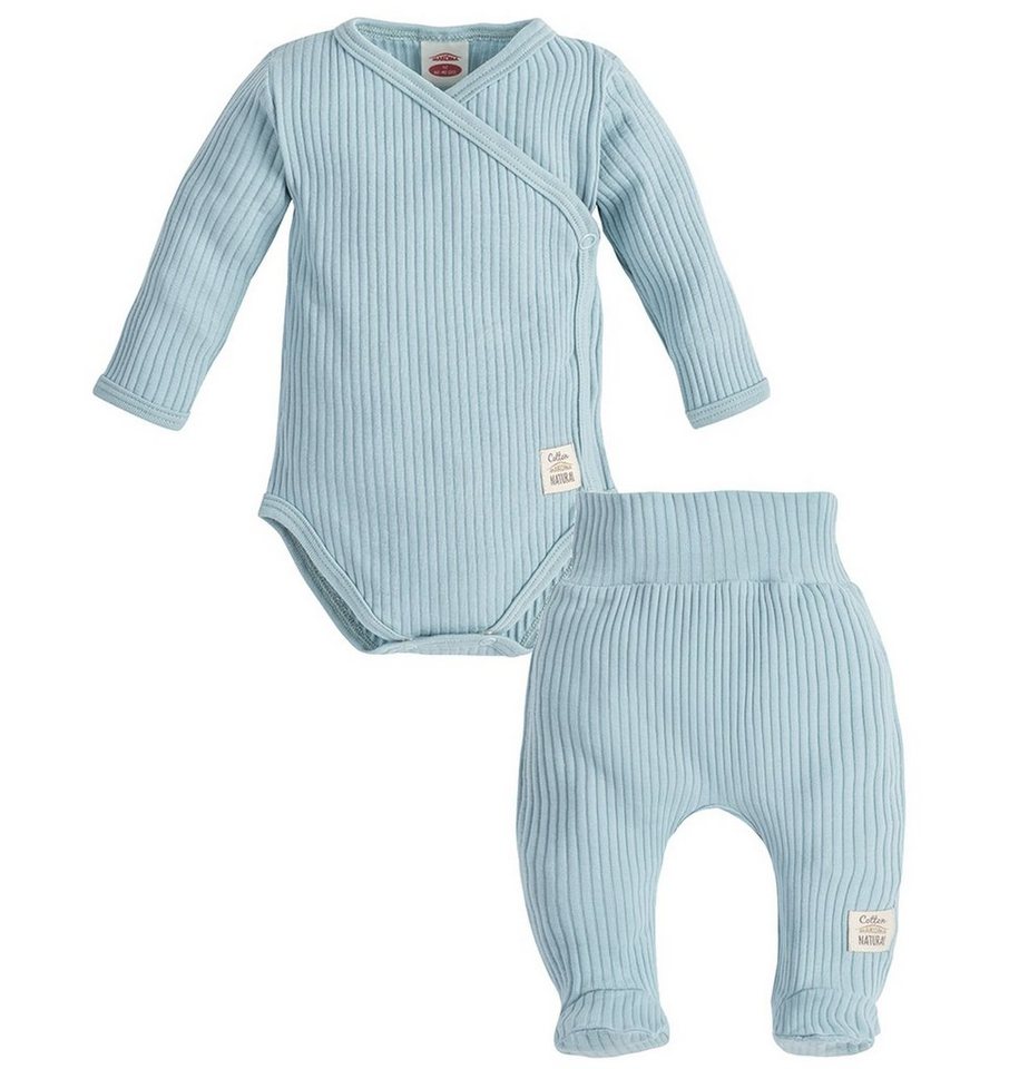 Makoma Erstausstattungspaket Baby Kleidung-Set Wickelbody & Hose mit Fuß Neutral -Harmony- (Set, 2-tlg) 100% Baumwolle von Makoma