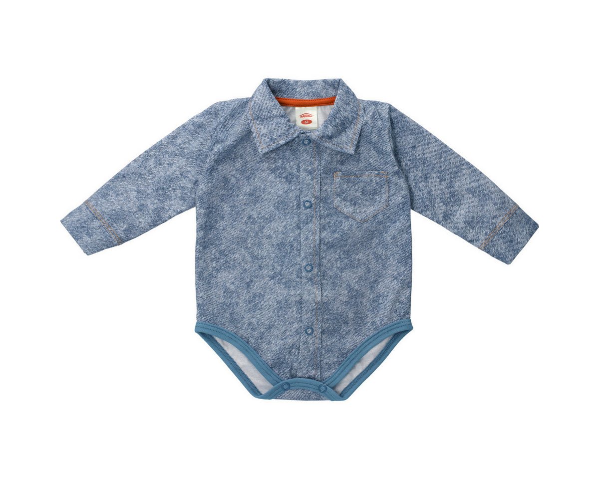 Makoma Langarmbody Jeansstyle Jungen (1-tlg) Langarm Einteiler, Body, Longsleeve-Body, Bodysuit, Stretchbody von Makoma