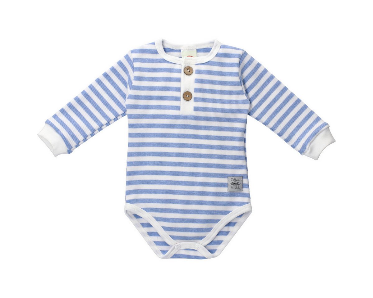 Makoma Langarmbody Streifen Unisex Kinder (1-tlg) Langarm Einteiler, Body, Longsleeve-Body, Bodysuit, Stretchbody von Makoma