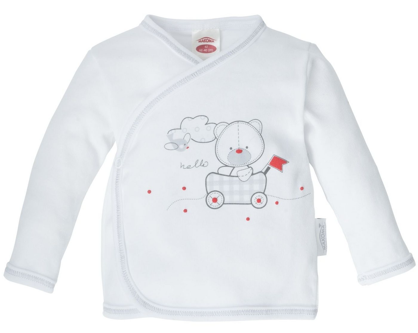 Makoma Langarmshirt Baby Wickeljacke Sweatshirt Langarm Neutral für Jungen & Mädchen (1-tlg) 100% Baumwolle von Makoma