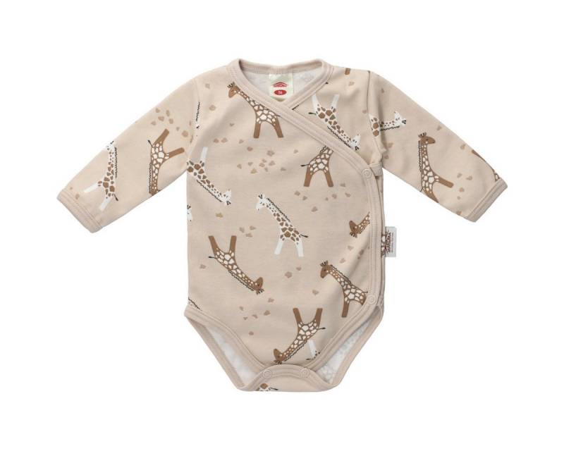 Makoma Langarmwickelbody Giraffe Unisex Kinder (1-tlg) Langarm Einteiler, Body, Longsleeve-Body, Bodysuit, Stretchbody von Makoma