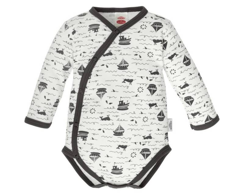Makoma Langarmwickelbody Maritim Unisex Kinder (1-tlg) Langarm Einteiler, Body, Longsleeve-Body, Bodysuit, Stretchbody von Makoma