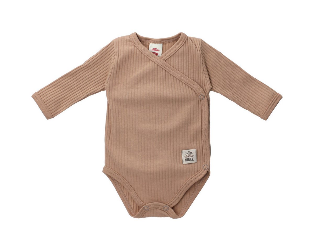 Makoma Langarmwickelbody Ripp Unisex Kinder (1-tlg) Langarm Einteiler, Body, Longsleeve-Body, Bodysuit, Stretchbody von Makoma