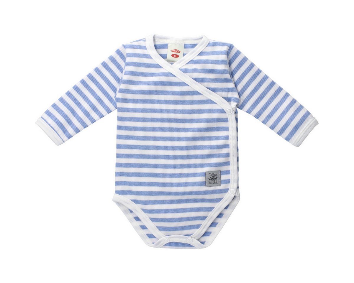 Makoma Langarmwickelbody Streifen Unisex Kinder (1-tlg) Langarm Einteiler, Body, Longsleeve-Body, Bodysuit, Stretchbody von Makoma