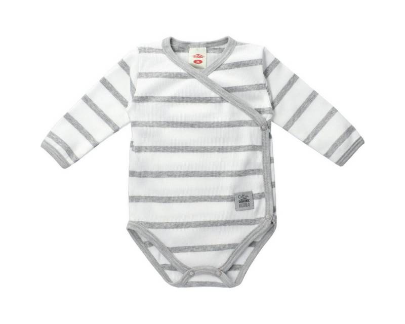 Makoma Langarmwickelbody Streifen Unisex Kinder (1-tlg) Langarm Einteiler, Body, Longsleeve-Body, Bodysuit, Stretchbody von Makoma