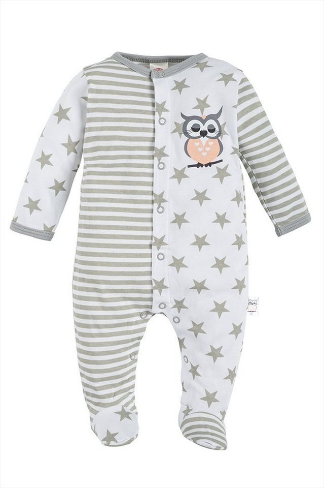 Makoma Schlafoverall Baby Schlafstrampler Schlafanzug Strampler für Mädchen Rosa Eule (1-tlg) 100% Baumwolle von Makoma
