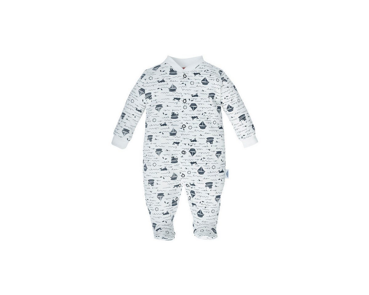 Makoma Strampler Maritim Unisex Kinder Einteiler, Overall, Babyanzug, Babyoverall, Babyanzug von Makoma