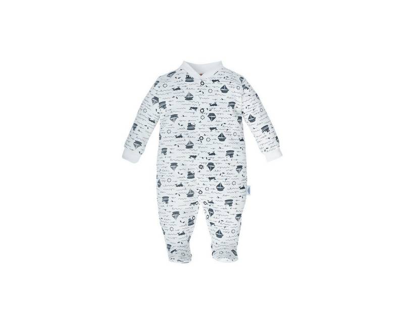Makoma Strampler Maritim Unisex Kinder Einteiler, Overall, Babyanzug, Babyoverall, Babyanzug von Makoma