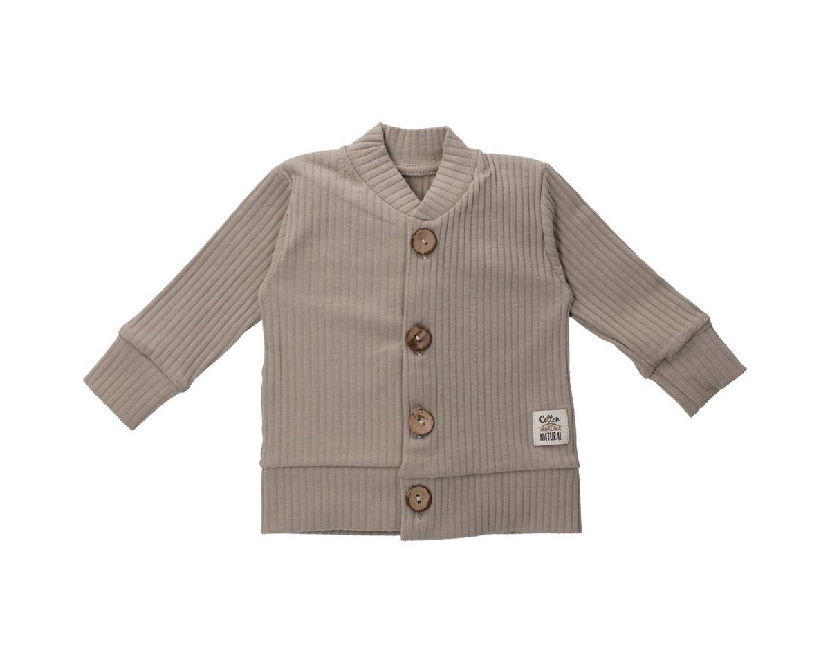 Makoma Strickjacke Ripp Unisex Kinder Strick-Cardigan, Strickjäckchen, Grobstrickjacke, Feinstrickjacke von Makoma