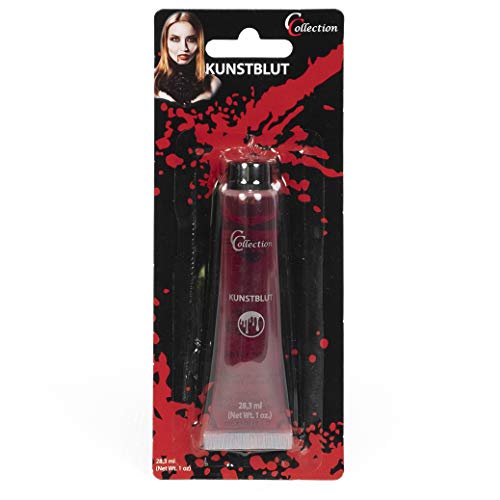 Kunstblut 28,3ml, künstliches Blut in der Tube geeignet für Halloween, Fasching, Karneval, Schminke, Verkleidung, Mottopartys, Filmblut von Makotex