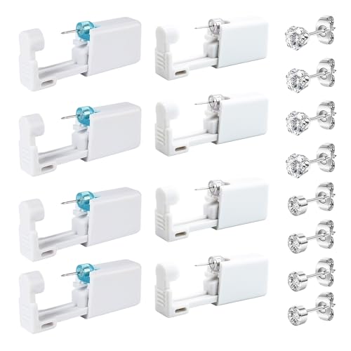 Makoto Nobu 8 Stück Ohrloch Stecher Set, Einweg-Ohr-Piercing Pistole, Ohrlochstechpistole Kit für Mädchen Frauen Männer, Ohrlöcher Selber Stechen set mit Ohrsteckern Ohrringe Makoto Nobu 8 Stück Ohrloch Stecher Set, Einweg-Ohr-Piercing Pistole, Ohrlochstechpistole Kit für Mädchen Frauen Männer, Ohrlöcher Selber Stechen set mit Ohrsteckern Ohrringe von Makoto Nobu
