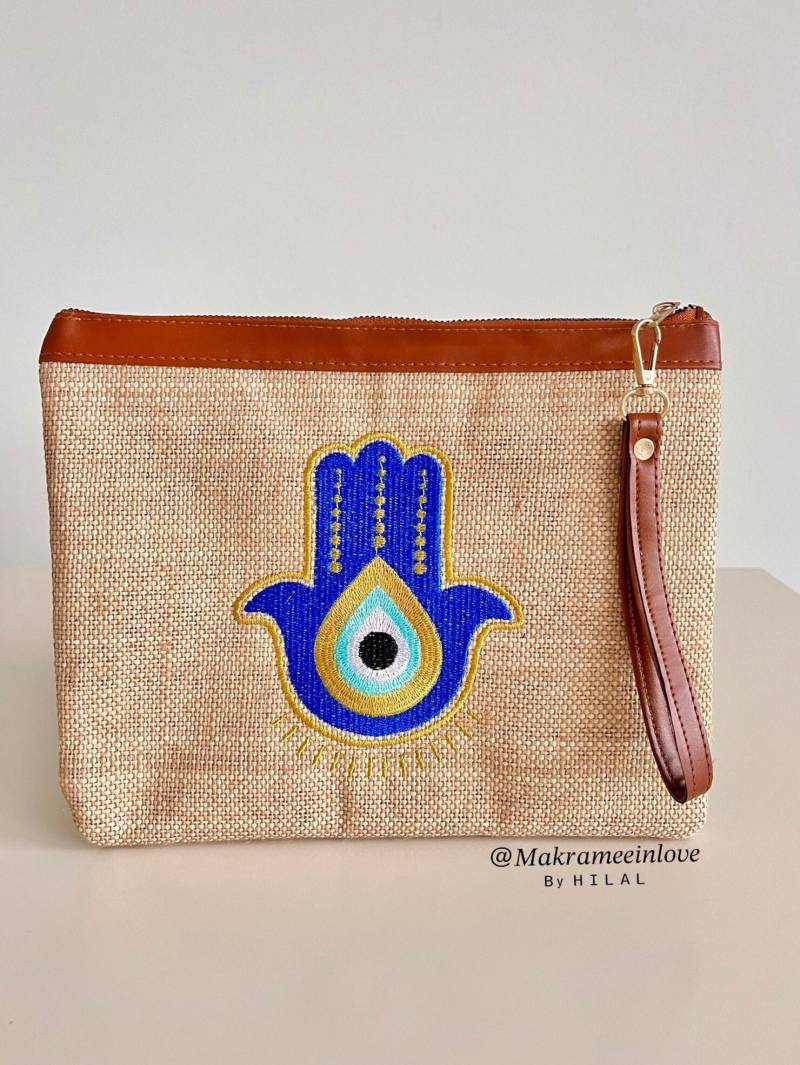 Makramee Fatma Hand Nazar/Evileye Tasche Geschenk Idee von MakrameebyhilalShop