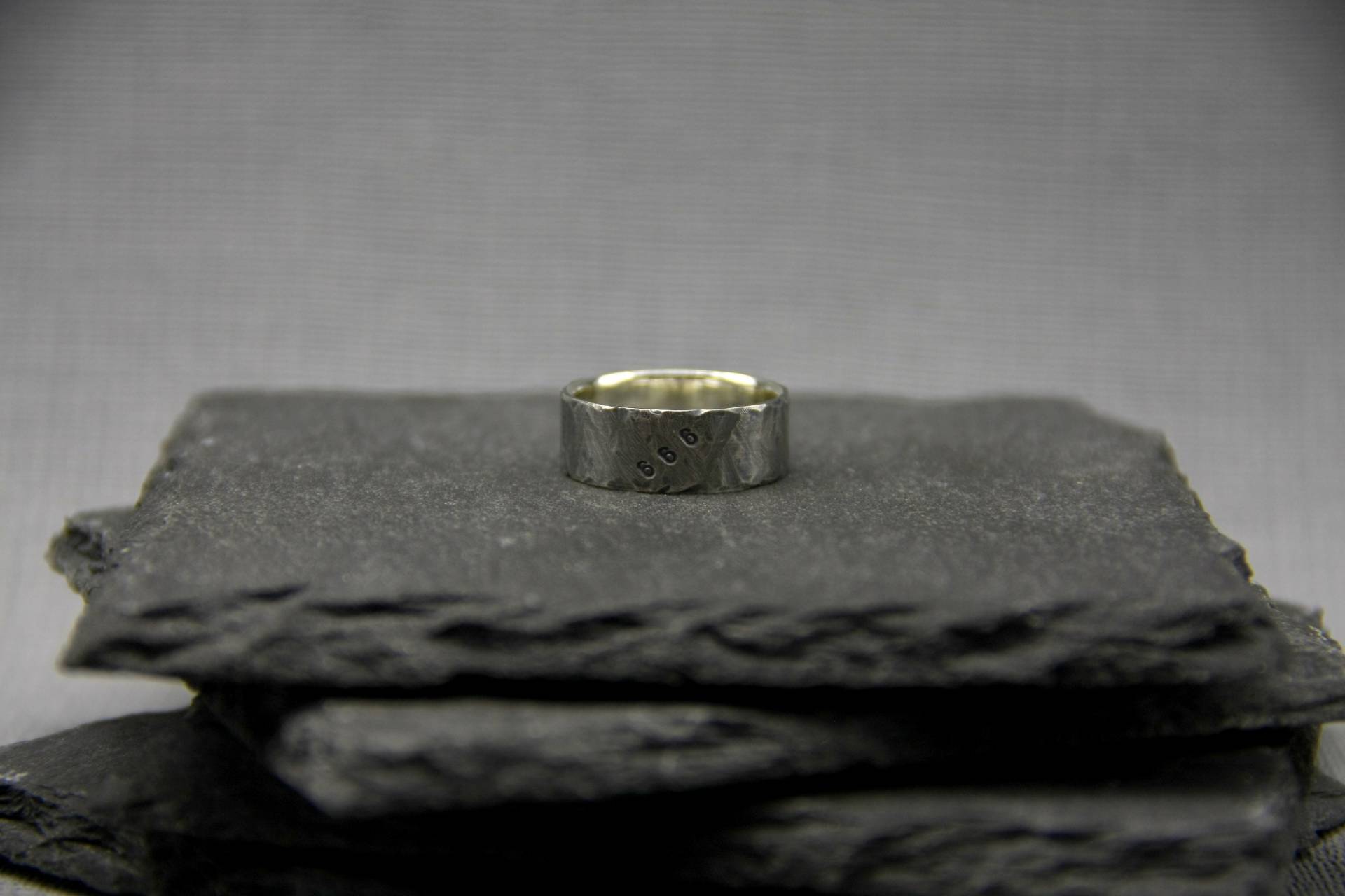 Okkulter Silberring, Unikat Männer Band, 666 Ring von MaksimoffDesigns