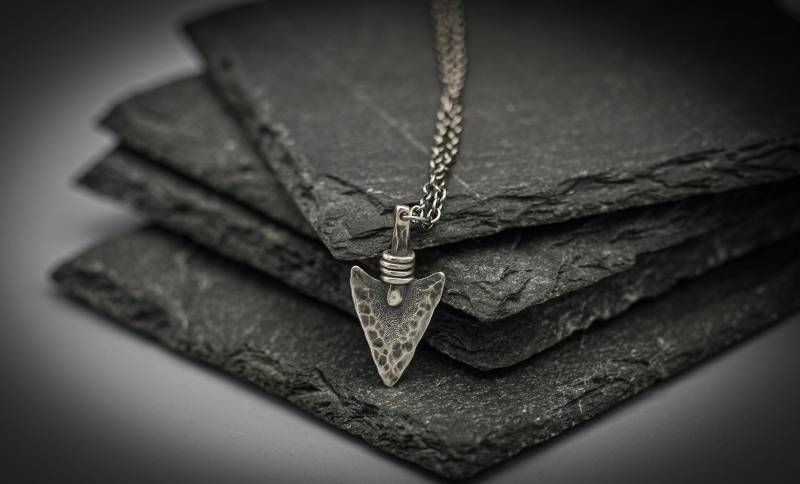 Silber Pfeilspitze Anhänger, Krieger Halskette, Wikinger Anhänger von MaksimoffDesigns