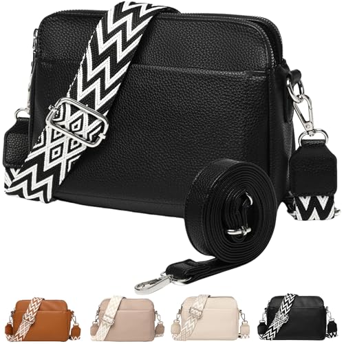 Makukke Crossbody Bag Damen, Umhängetasche Handytasche zum Umhängen Kleine Handtasche Damen Moderne Schultertasche PU Leder Tasche mit Kartenschlitz 2 Schultergurt Verstellbar Abnehmbar Schultergurt von Makukke