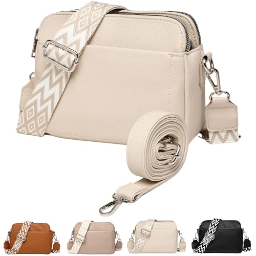 Makukke Crossbody Bag Damen, Umhängetasche Handytasche zum Umhängen Kleine Handtasche Damen Moderne Schultertasche PU Leder Tasche mit Kartenschlitz 2 Schultergurt Verstellbar Abnehmbar Schultergurt von Makukke